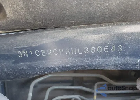 2017 Nissan Versa Note Sv из США, поврежденный, VIN 3N1CE2CP3HL360643